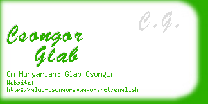 csongor glab business card